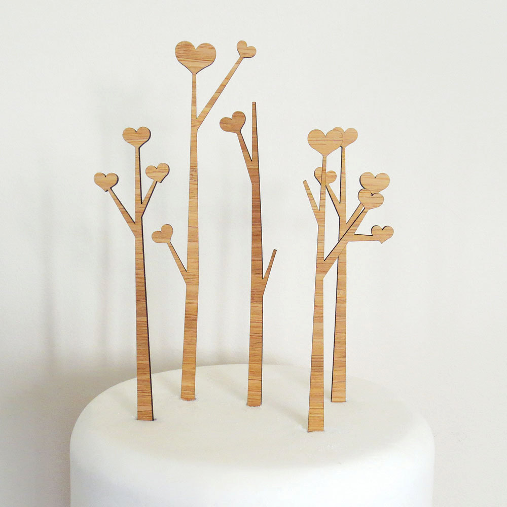 02 heart trees cake topper