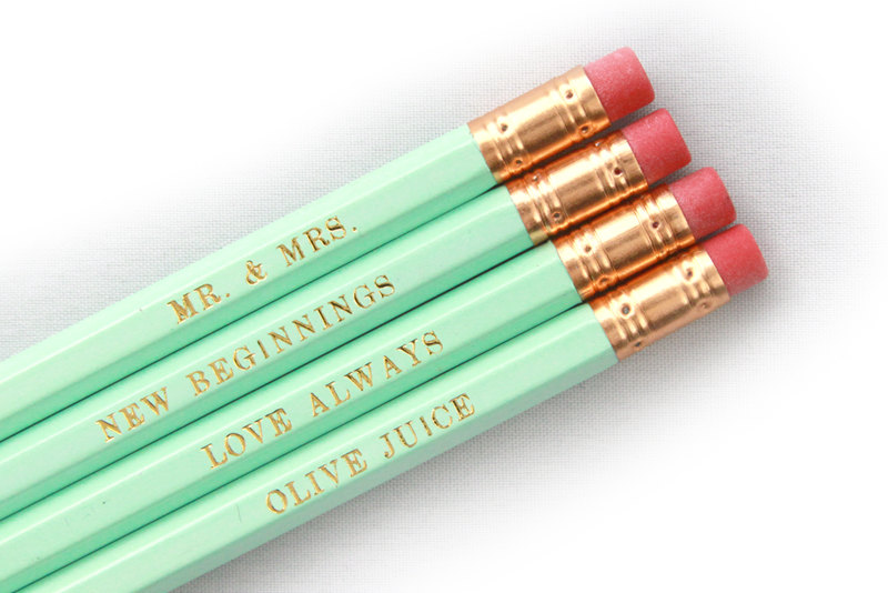 02 Mint Green Pencils for Wedding