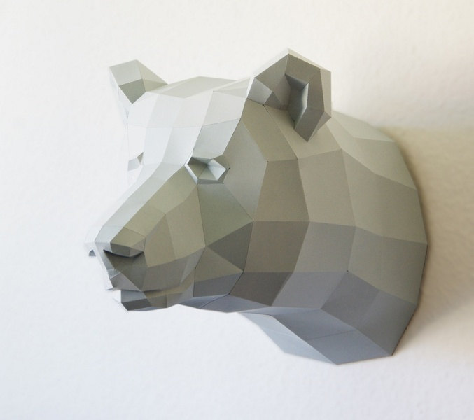 04 Papercraft template bear
