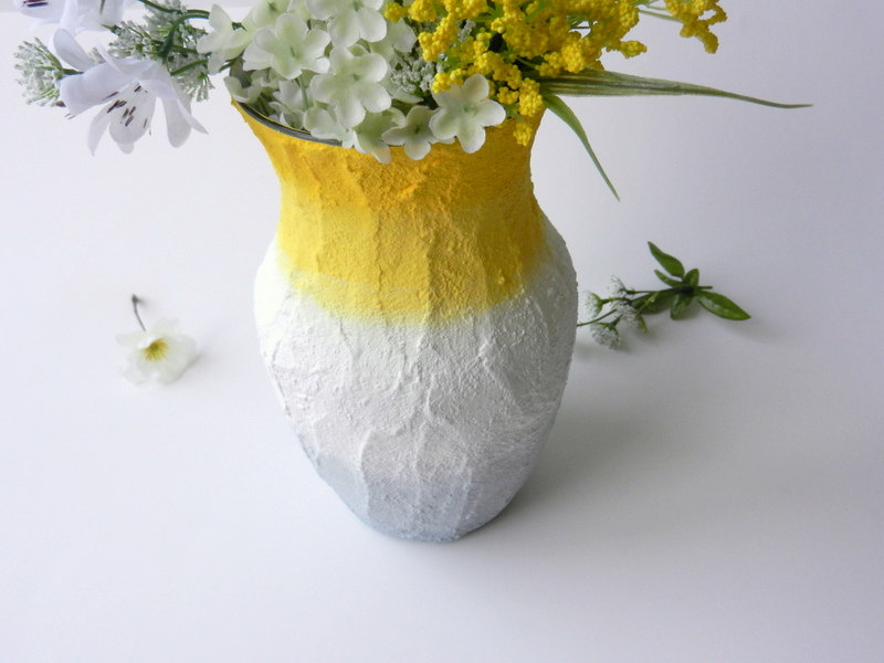 03 Yellow and grey ombre Vase