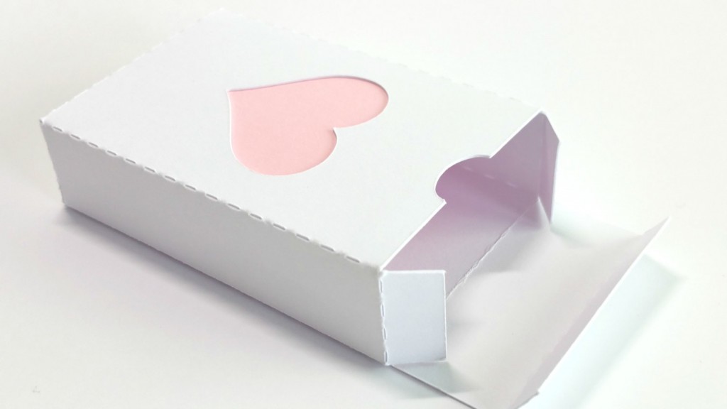 Pink Heart White Box