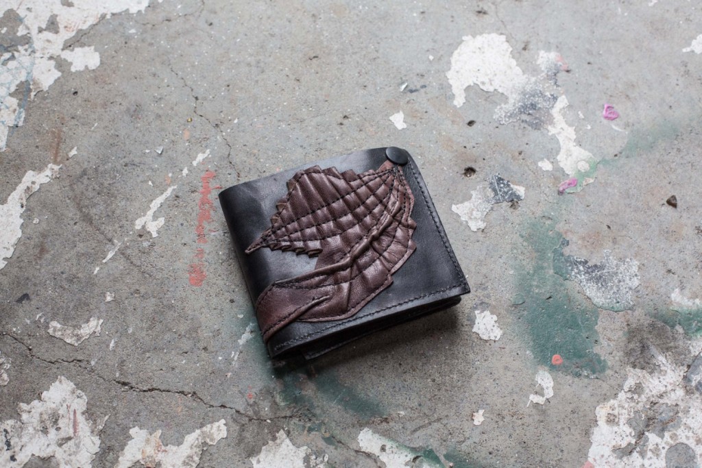 3 Brown Laser Cut Leather Wallet