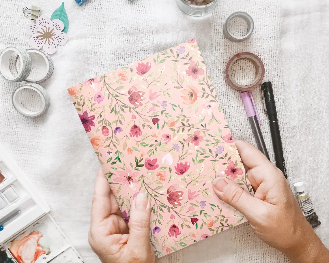 Floral Handmade Journal