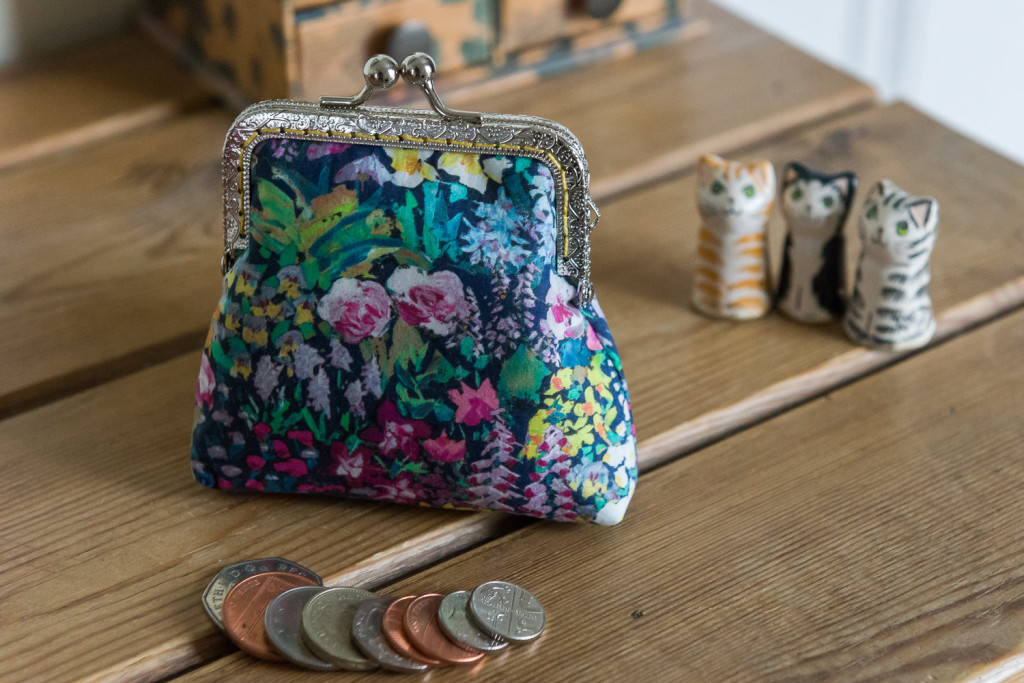 2 Coin purse made with Liberty Tana Lawn in the print