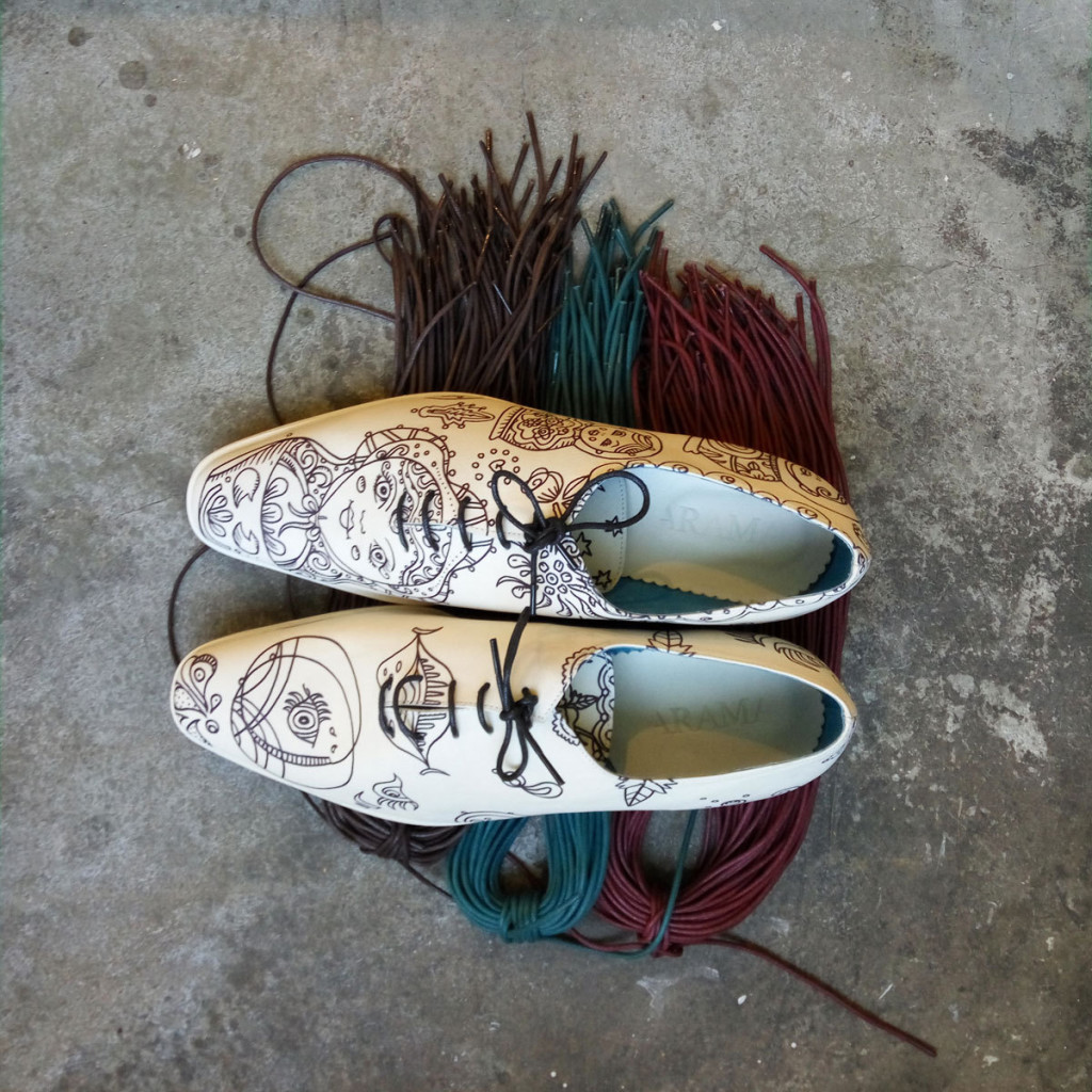 5 Handmade Illustrated Derby Mens shoes
