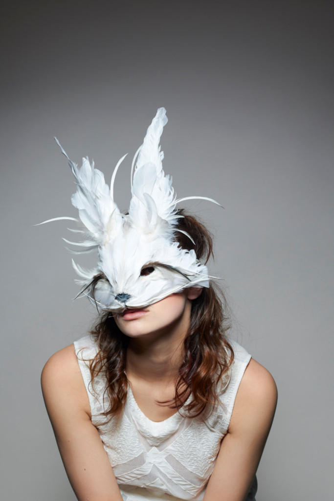 white rabbit mask